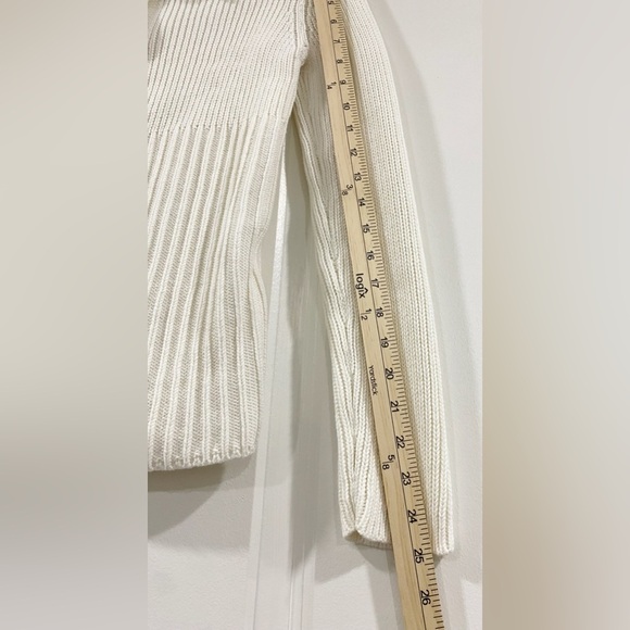 Ann Taylor Ivory Cable Knit Cotton Cardigan S Collared Button Down Sweater - Picture 5 of 8